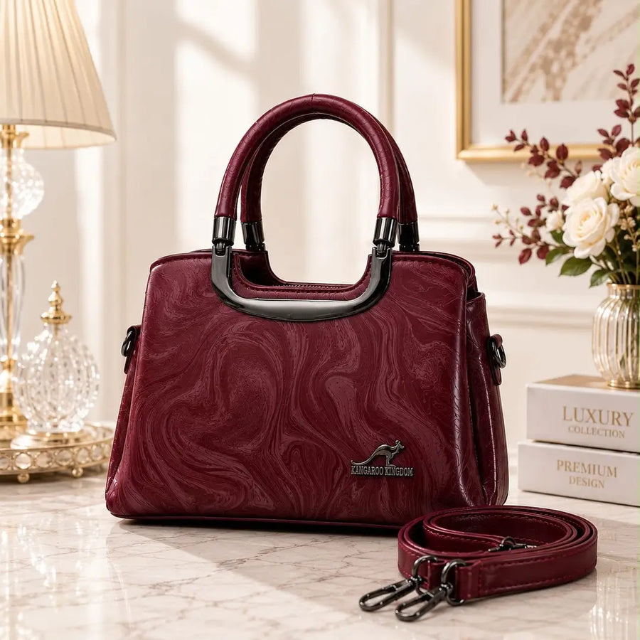 Women's Leather Plain Shoulder Bag