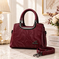 Women's Leather Printed Shoulder Bag