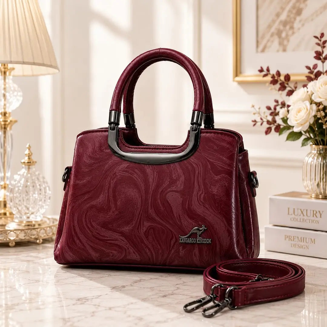 Women's Leather Printed Shoulder Bag