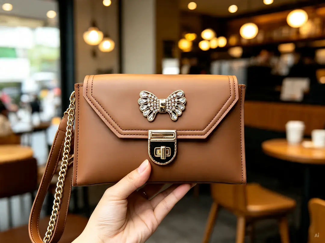 Women's PU Leather Plain Shoulder Bag